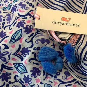 Vineyard Vines Seahorse strip scarf/sarong NWT